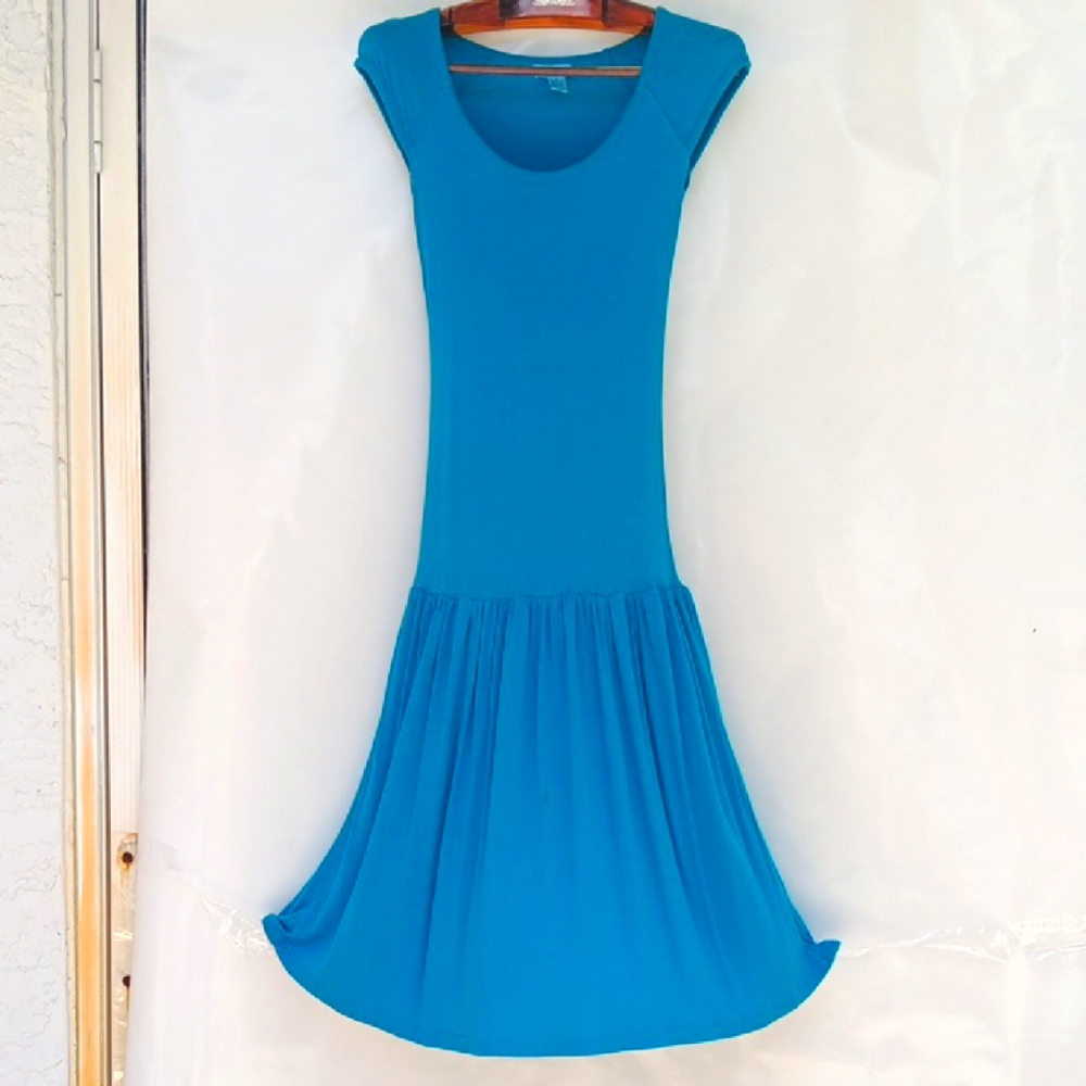 Fetching Elegant Blue Dress Size S 70%modal 30%cotton
